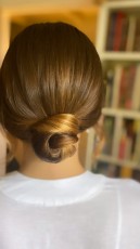 modern knotted bun hairstyle www.carolannearmstrong.com